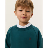 Les Deux Kids Sea Moss Green Norregaard Contrast Sweatshirt