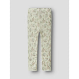 Name It Snow White Flowers + Leafs Nmfwang Wool Needle Leggings Noos