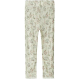 Name It Snow White Flowers + Leafs Nmfwang Wool Needle Leggings Noos