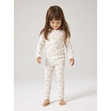 Name It Snow White Flowers + Leafs Nmfwang Wool Needle Leggings Noos