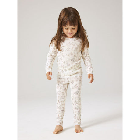 Name It Snow White Flowers + Leafs Nmfwang Wool Needle Leggings Noos
