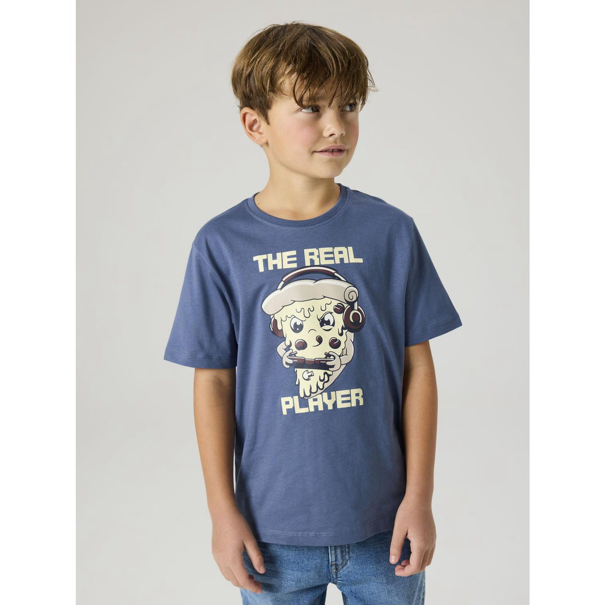 Name It Vintage Indigo Pizza Gamer Nkmvictor Ss Nreg Top