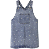 Name It Medium Blue Denim Flower Nmfrosa Short Dnm Bibskirt 3555-On Noos