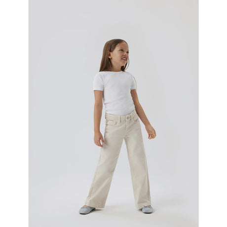 Name It Bright White Nkfnakal Ss Slim Top Noos