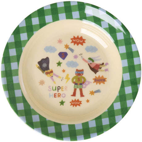 Rice Melamine Kids Bowl With Hero Print - Green - 250 Ml