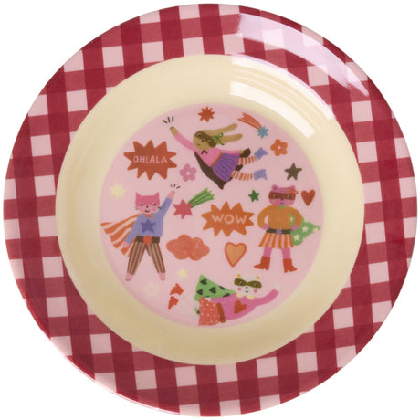 Rice Melamine Kids Bowl With Hero Print - Pink - 250 Ml