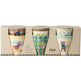 Rice Melamine Kids Cup With Hero Print - Green - Small - 6 Pack - 160 Ml