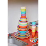 Rice Melamine Medium Bowl In Asst. Glory Days Colors - 6 Pack - 700 Ml