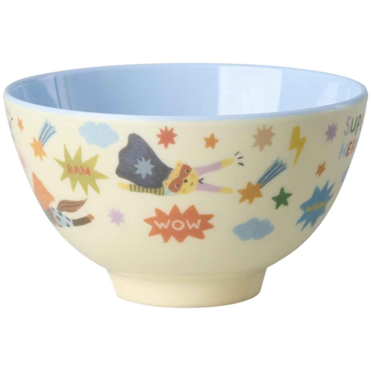 Rice Melamine Bowl With Hero Print - Small - Soft Blue - 300 Ml