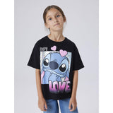 Name It Black Nkffora Stitch Ss Nreg Top Box Noos Wdi