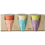 Rice Melamine Cups In Asst. Glory Days Colors - Small - 6 Pack - 160 Ml