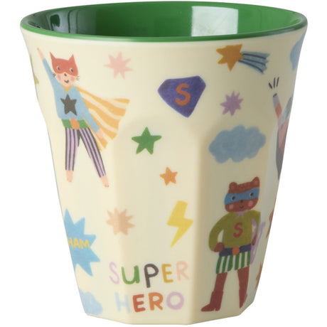 Rice Melamine Cup With Hero Print - Medium - Green - 250 Ml