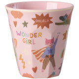 Rice Melamine Cup With Hero Print - Medium - Pink - 250 Ml