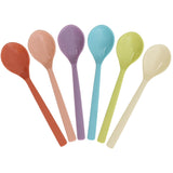 Rice Melamine Tea Spoon In Asst. Glory Days Colors - Set Of 6