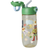 Rice Plastic Kids Drinking Bottle With Hero Print - Green - 550 Ml