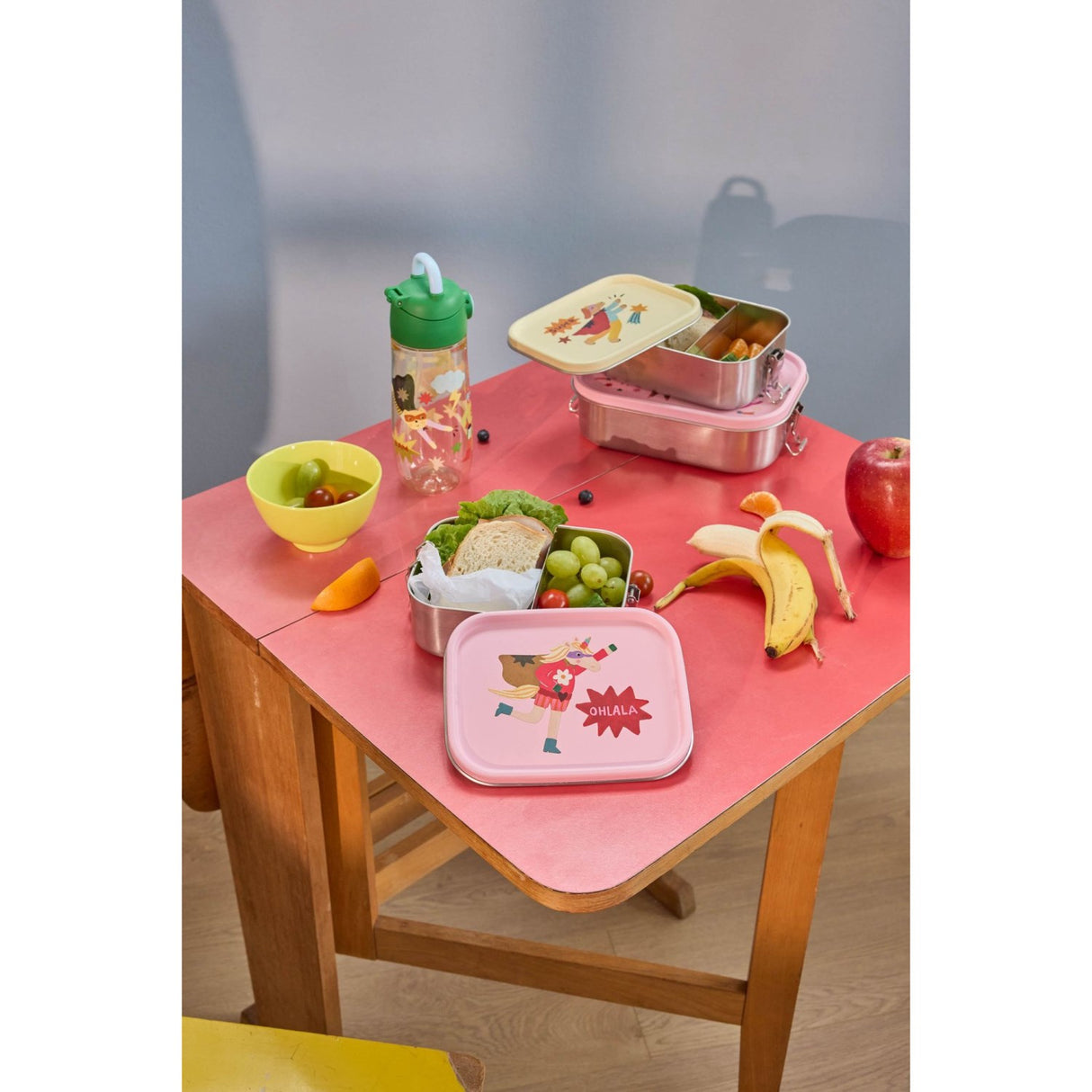 Rice Plastic Kids Drinking Bottle With Hero Print - Green - 550 Ml