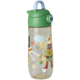 Rice Plastic Kids Drinking Bottle With Hero Print - Green - 550 Ml