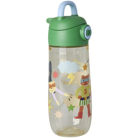 Rice Plastic Kids Drinking Bottle With Hero Print - Green - 550 Ml