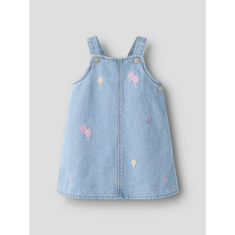 Name It Medium Blue Denim Balloons Nbfsilla Dnm Bib Skirt 4999-Za
