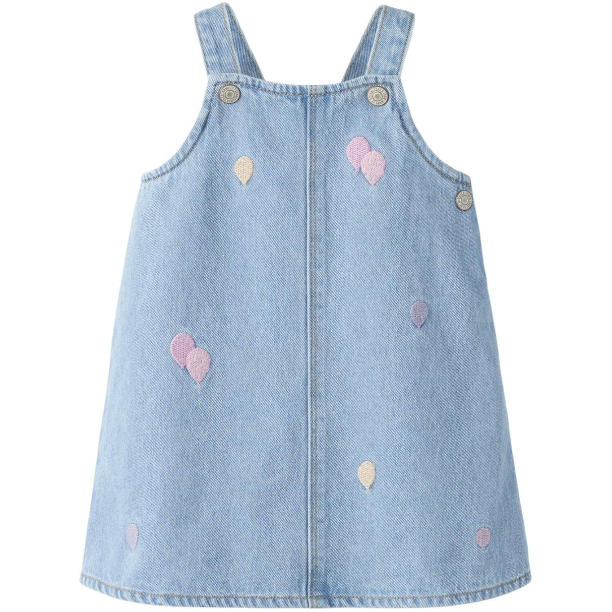 Name It Medium Blue Denim Balloons Nbfsilla Dnm Bib Skirt 4999-Za