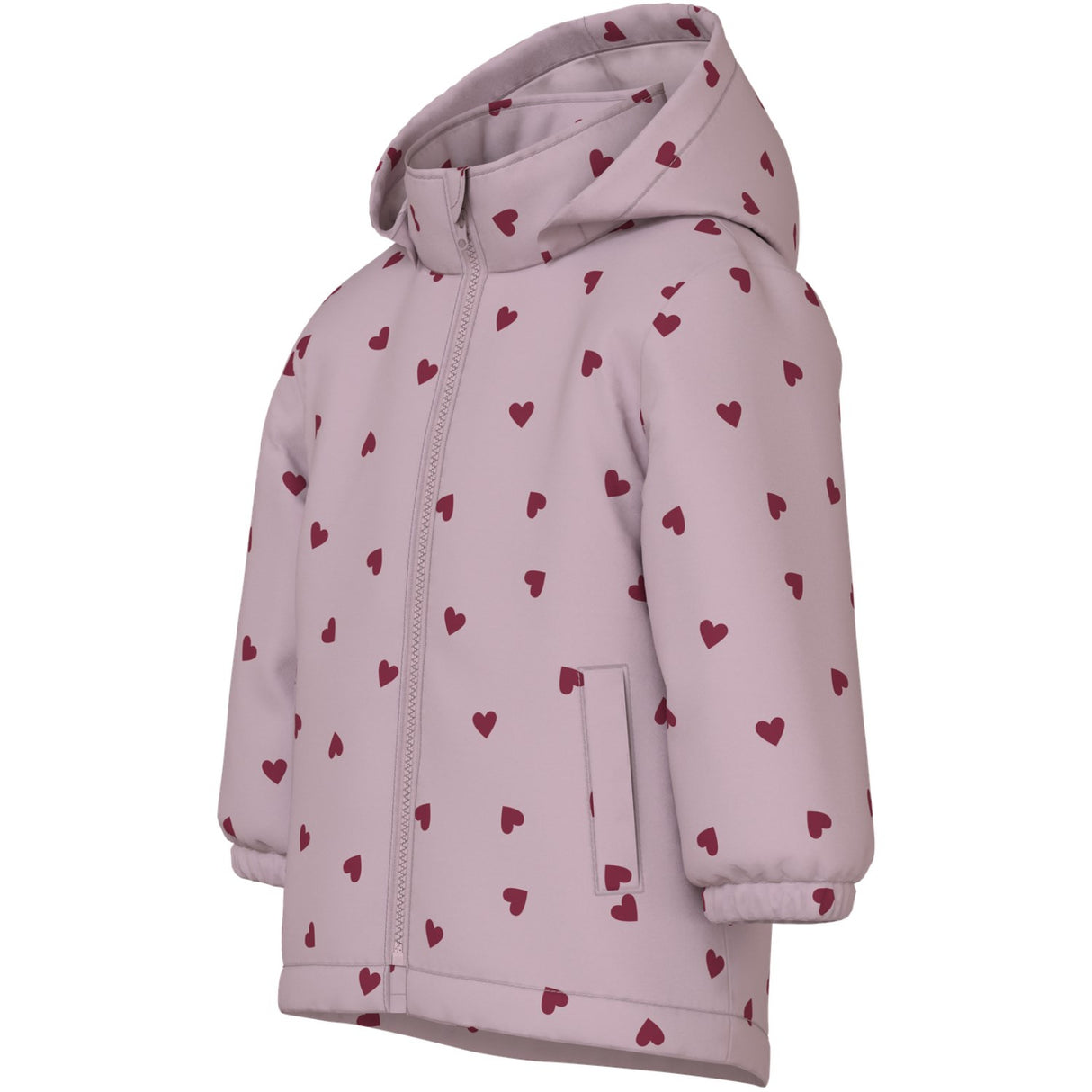 Name It Violet Ice 3 Heart Nmfmaxi Jacket Pa AOP Noos