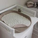 Sebra Beige Sophora Leaves Changing Mat Towels 2-Pack Muslin