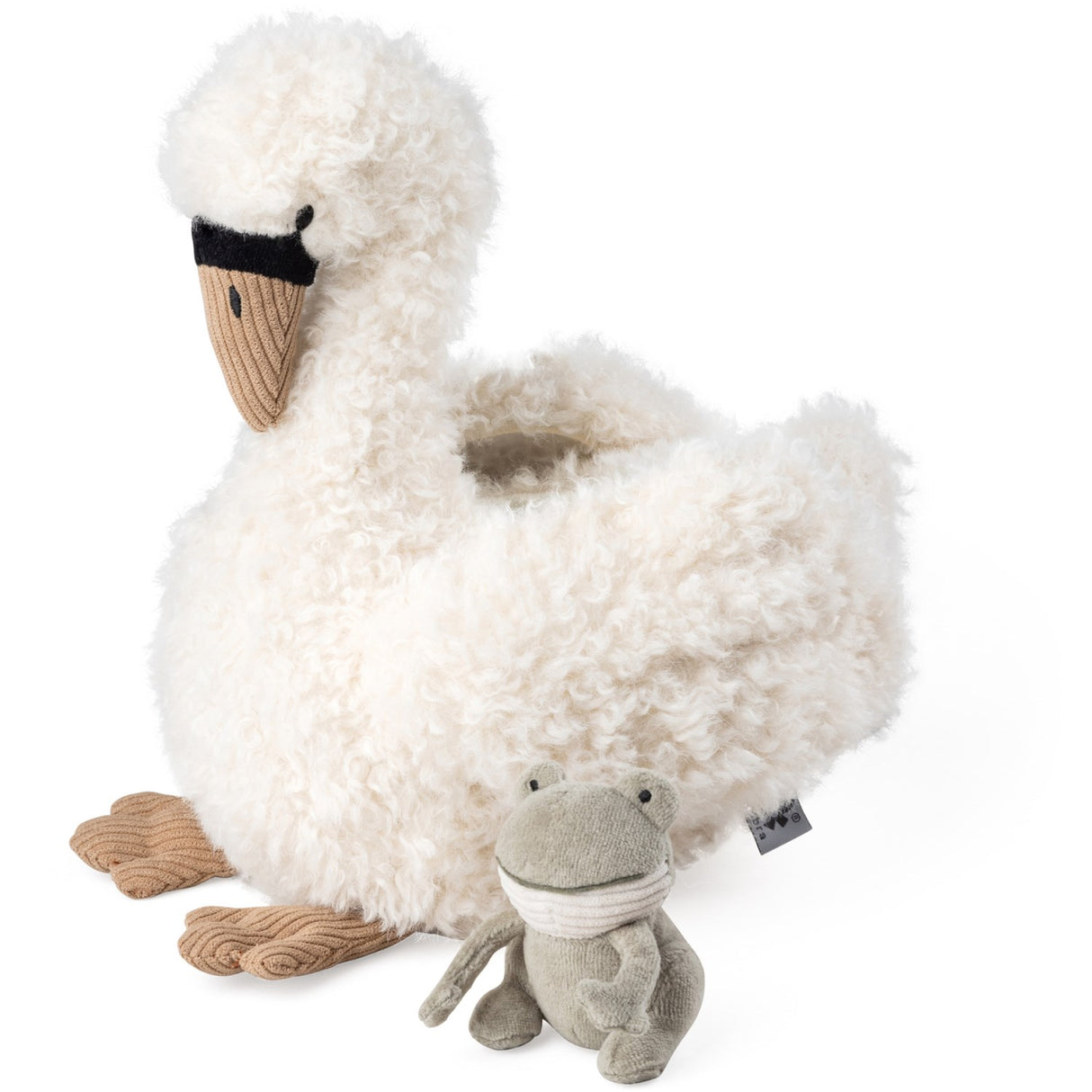 Sebra Beige Swan Activity Soft Toy