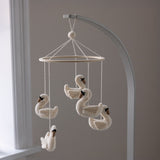 Sebra Beige Swans Baby Mobile