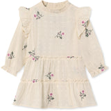 Fliink Sandshell Dobby Ls Rose Embr Dress