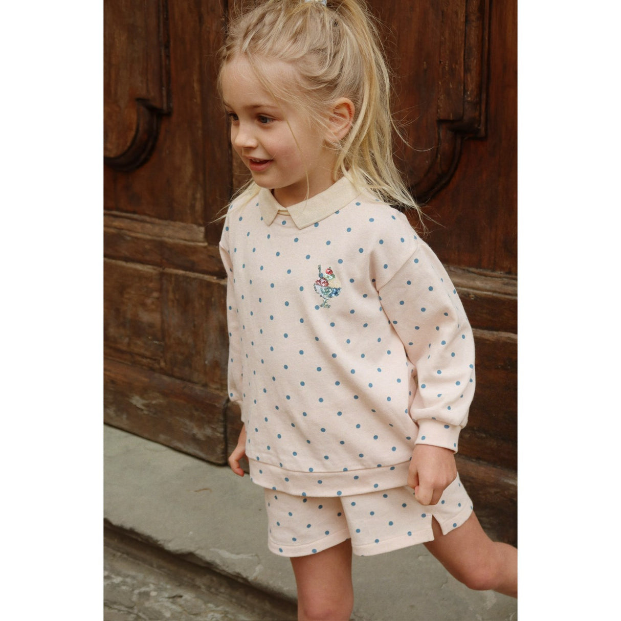 Konges Sløjd Rosewater Dot Spotty Ls Polo Gots