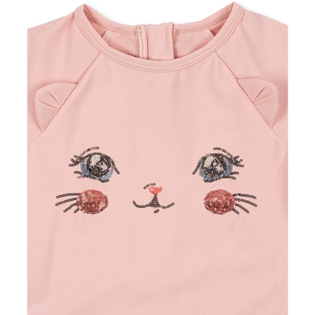 Konges Sløjd Powder Pink Kitty Onesie Grs