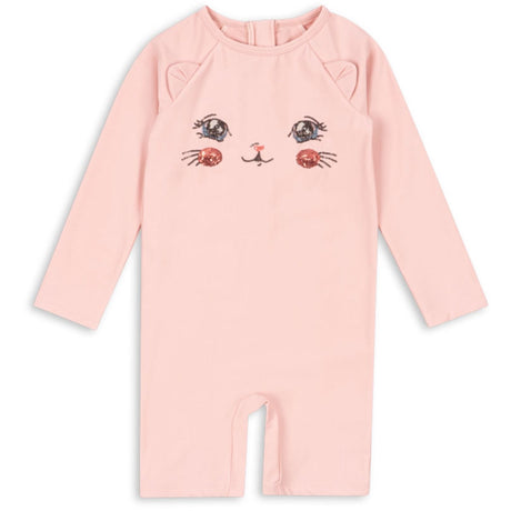 Konges Sløjd Powder Pink Kitty Onesie Grs