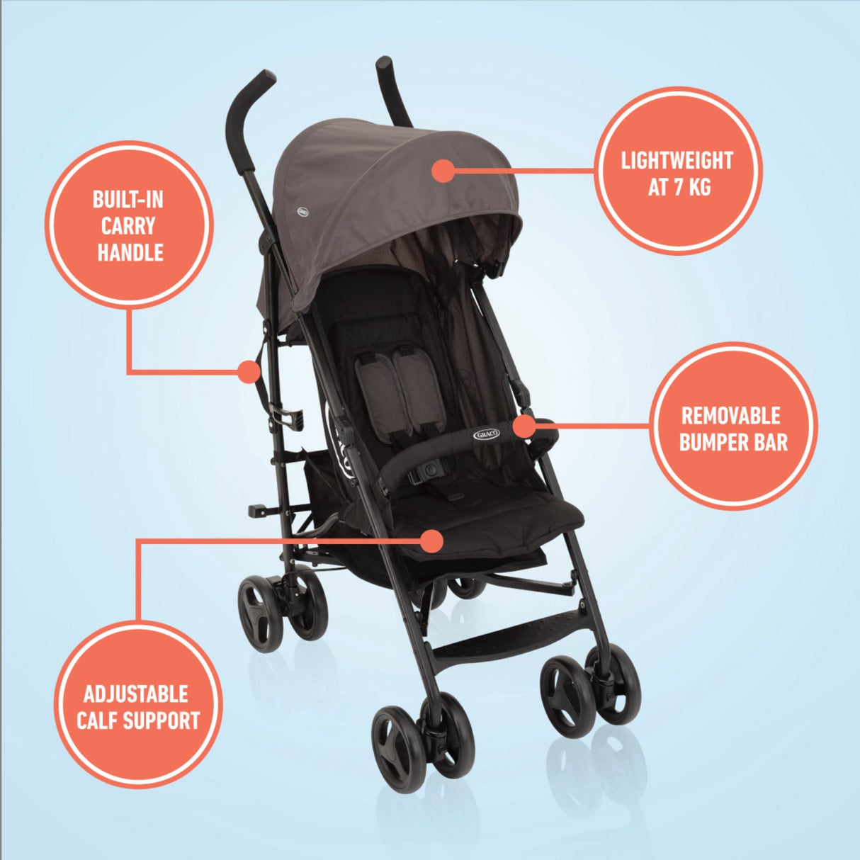 Graco Black Grey Travelite