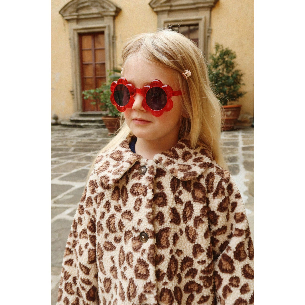 Konges Sløjd Red Sunglasses Junior Flower