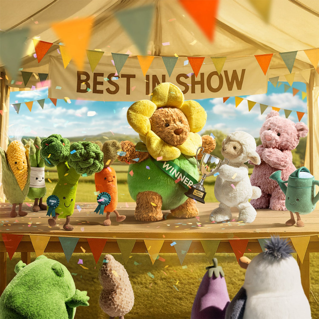 Jellycat Bartholomew Bear Daffodil Outfit