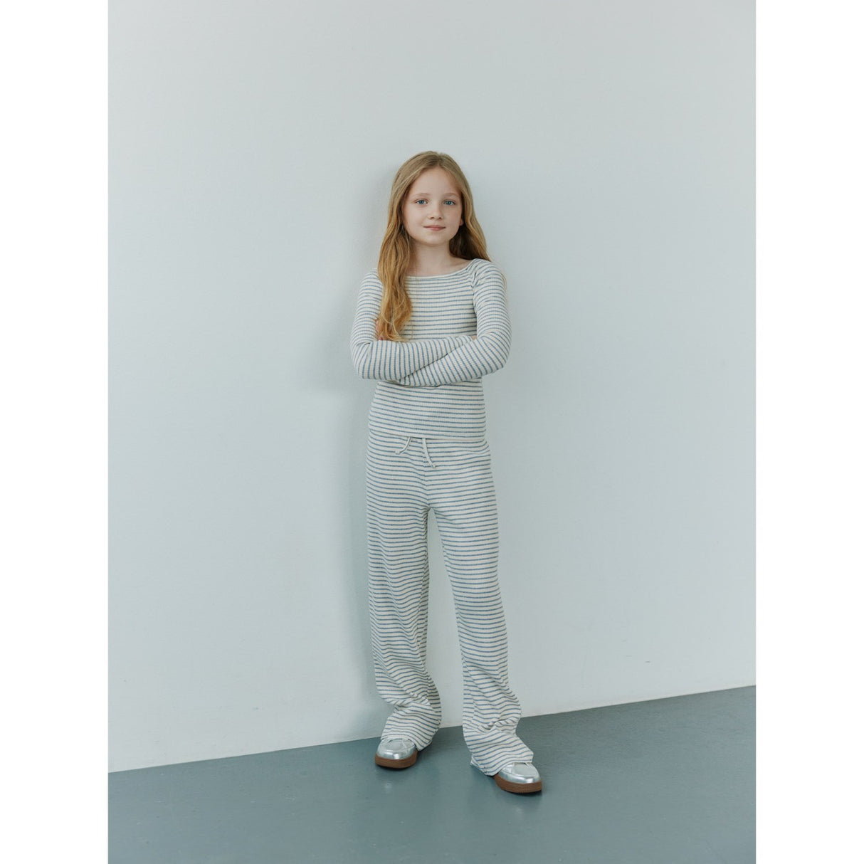 Sofie Schnoor Grey Striped Abigalesy Jersey Pants
