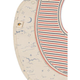 Konges Sløjd Stripe Tricolore Petit/Cielo Marino Basic 2 Pack Bibs