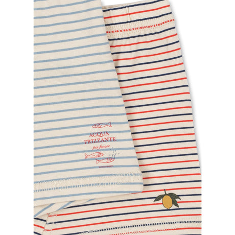 Konges Sløjd Stripe Bluie/Stripe Tricolore Petit Basic 2 Pack Boy Boxers Gots