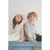 Huttelihut Antique White Dress Ss Embroidery