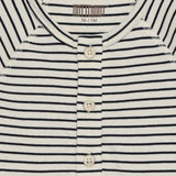 Huttelihut Navy Blazer Romper Ls Yd Stripe
