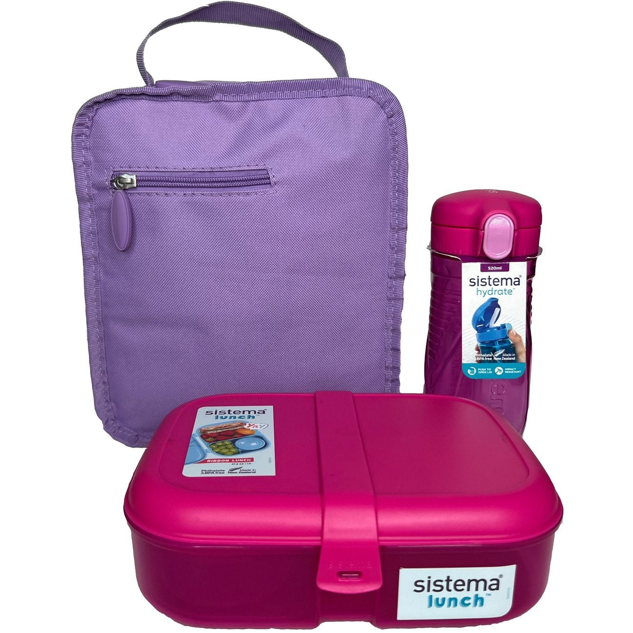 Buy Sistema Lunchtime 3 pack Pink Purple Luksusbaby Luksusbaby COM