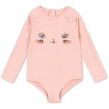 Konges Sløjd Powder Pink Kitty Ls Swimsuit Grs