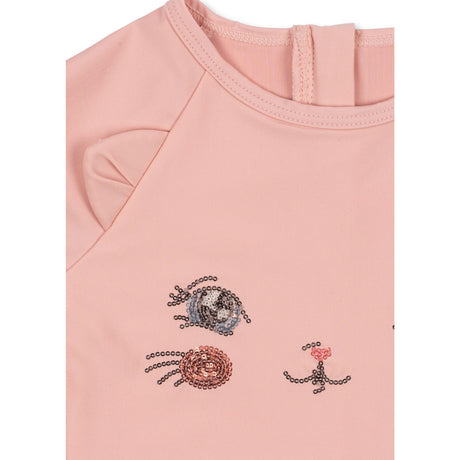 Konges Sløjd Powder Pink Kitty Ls Swimsuit Grs