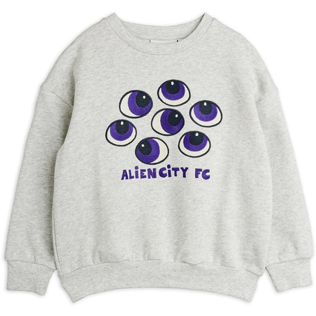Mini Rodini Grey Melange Eyes Emb Sweatshirt