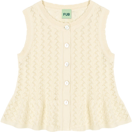 FUB Ecru Pointelle Top