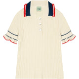 FUB Ecru Pointelle Polo