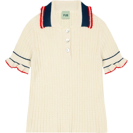 FUB Ecru Pointelle Polo
