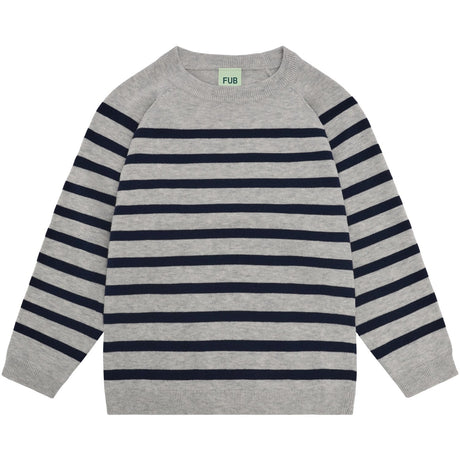 FUB Light Grey Melange/Dark Navy Crew