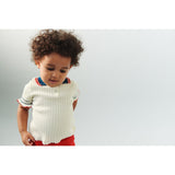 FUB Ecru Pointelle Polo