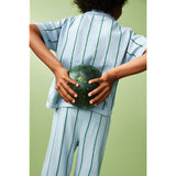 FUB Pale Blue/Pine Striped Pants